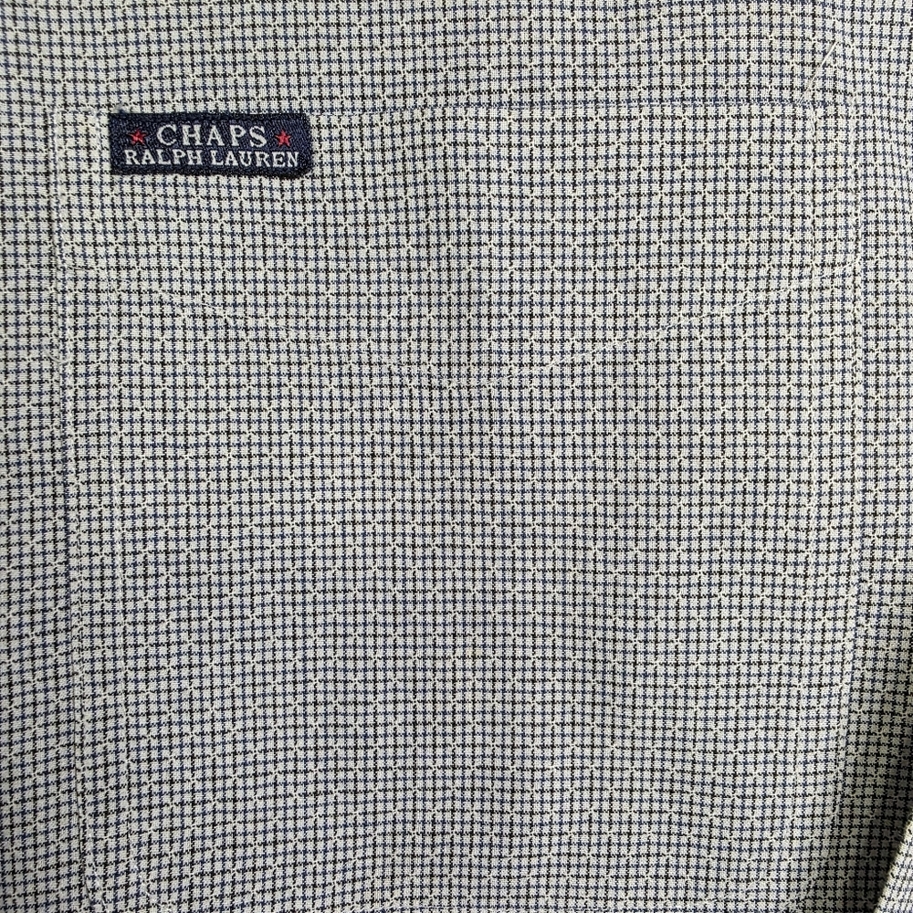 Vintage Chaps Ralph Lauren Mens Grey Long Sleeve Unique Textured Pattern Sz XL - Picture 3 of 6